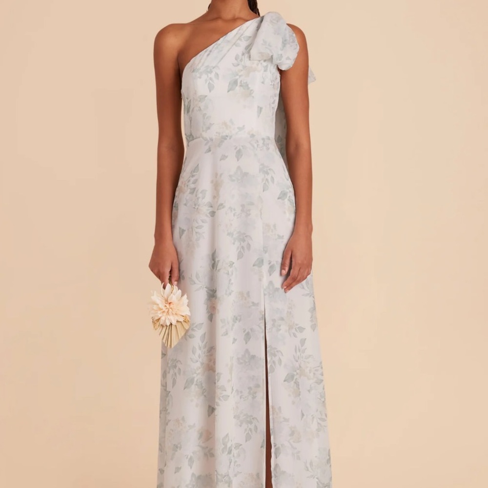 Elegant One-Shoulder Floral Bridesmaid Dress